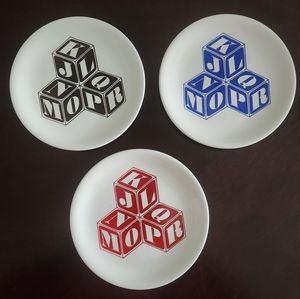 3 Vintage Plates alpine white ironstone WOODS & SONS